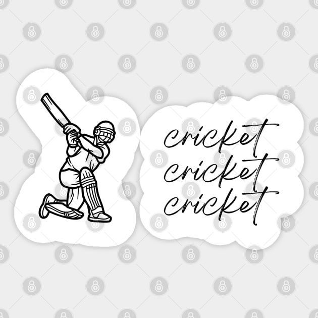 Cricket Cricket Cricket Sticker by simpledesigns